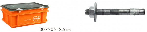 Mungo m2-C Stahlbolzen mit grosser U-Scheibe DIN 9021 in Mini-Box, lose
