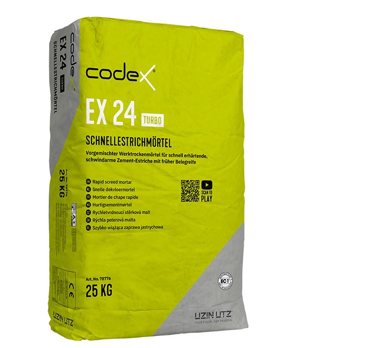 Excodex codex EX 24 Turbo Zement-Schnellestrichmörtel | Baustoffversand24