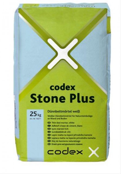 codex Stone Plus Dünnbettmörtel weiß