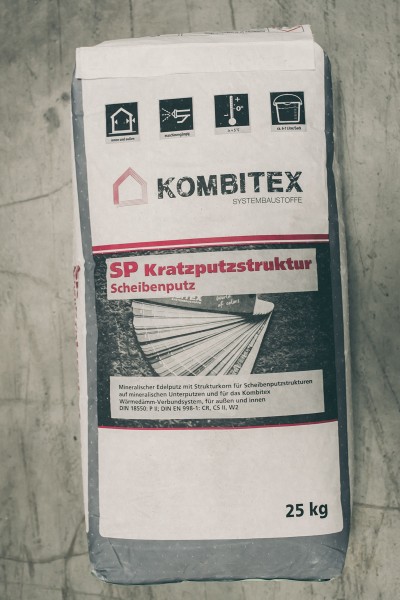 Kombitex Scheibenputz Kratzputzstruktur 25kg weiß