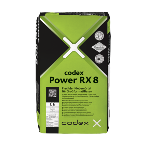 codex Power RX 8 Flexibler Klebemörtel für Großformatfliesen